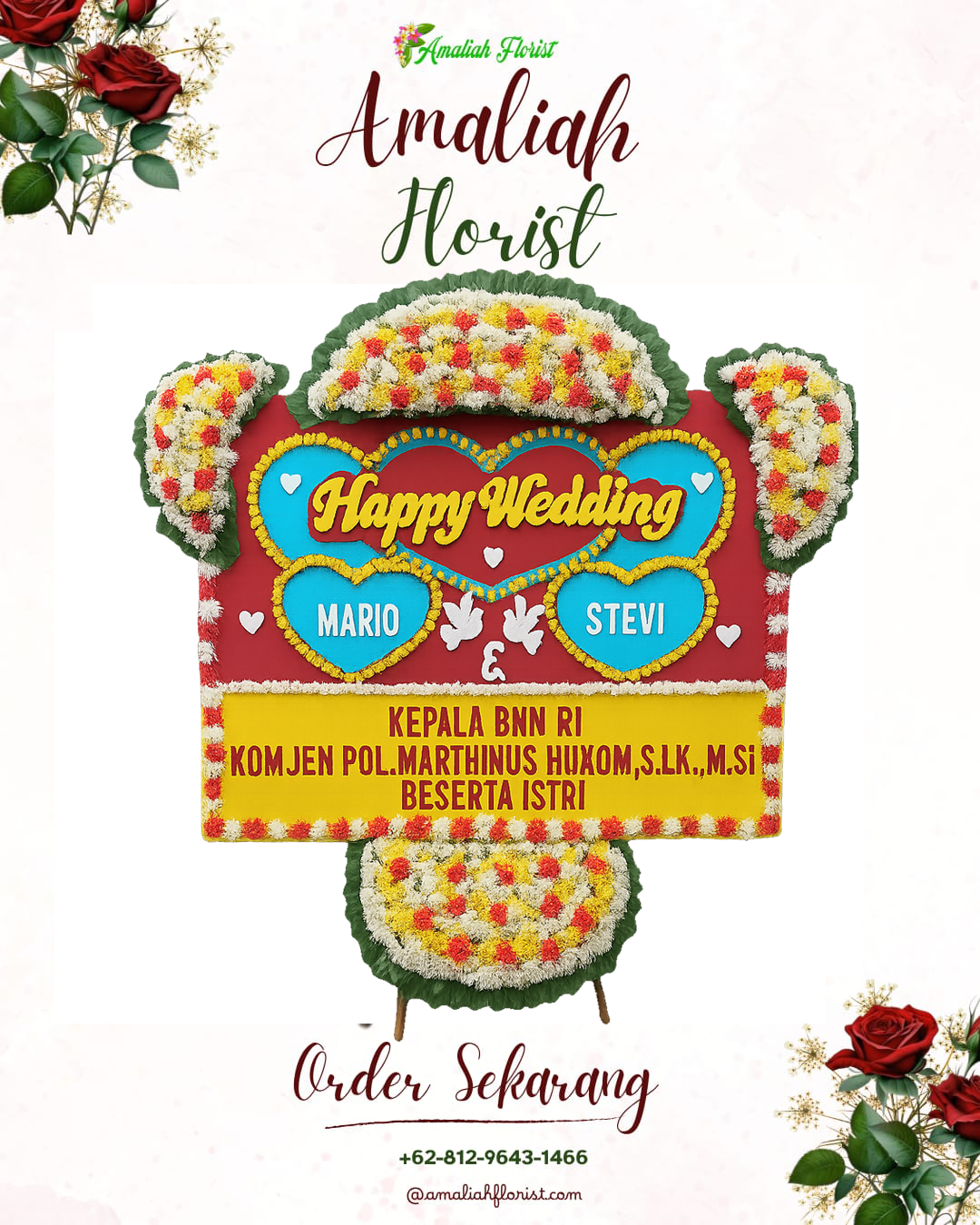 Papan Bunga Pernikahan Glenmore